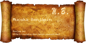 Mucska Benjámin névjegykártya